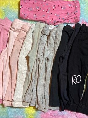 Toddler girl leggings- Pink, Light Pink, Gray, Black